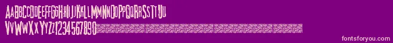 Chiefscare Font – Pink Fonts on Purple Background