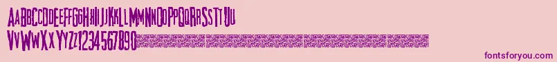 Chiefscare-Schriftart – Violette Schriften auf rosa Hintergrund