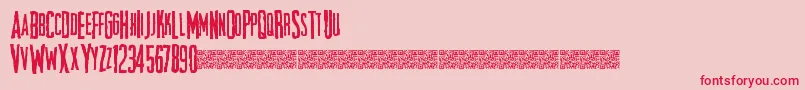 Chiefscare Font – Red Fonts on Pink Background