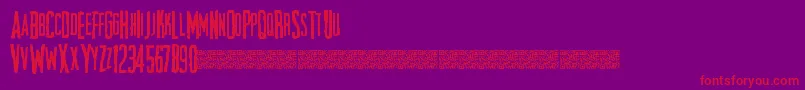 Chiefscare Font – Red Fonts on Purple Background