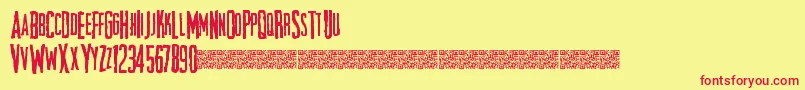 Chiefscare Font – Red Fonts on Yellow Background