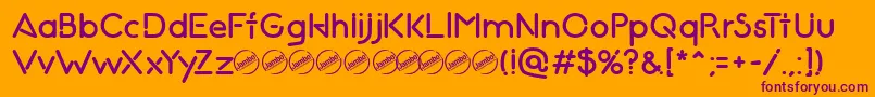 NightClub70sRegular Font – Purple Fonts on Orange Background