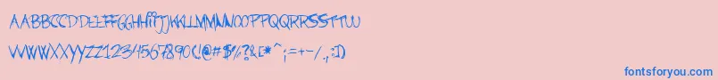 Шрифт BarbiesJalousSisters – синие шрифты на розовом фоне
