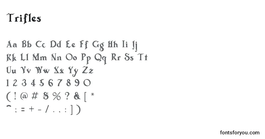 A fonte Trifles – alfabeto, números, caracteres especiais