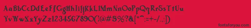 Trifles Font – Black Fonts on Red Background