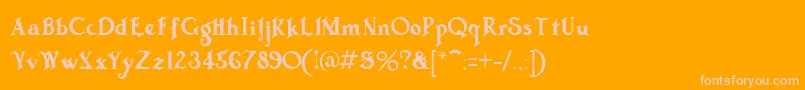 Trifles Font – Pink Fonts on Orange Background