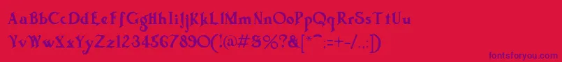 Trifles Font – Purple Fonts on Red Background