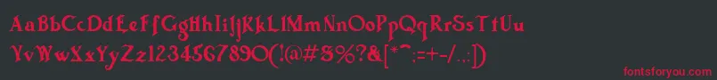 Trifles Font – Red Fonts on Black Background