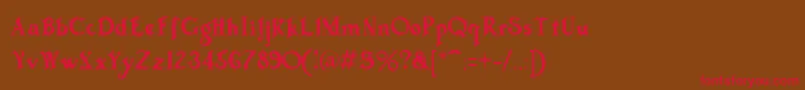 Trifles Font – Red Fonts on Brown Background
