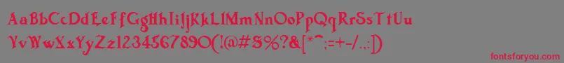 Trifles Font – Red Fonts on Gray Background