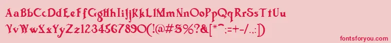 Trifles Font – Red Fonts on Pink Background
