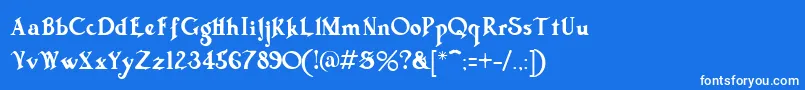 Trifles Font – White Fonts on Blue Background