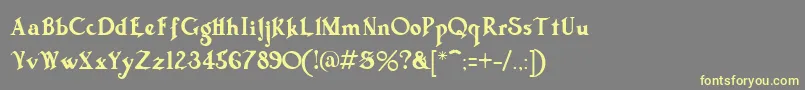 Trifles Font – Yellow Fonts on Gray Background