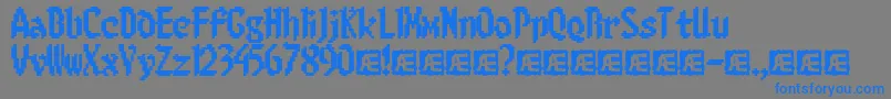 8BitLimit Font – Blue Fonts on Gray Background