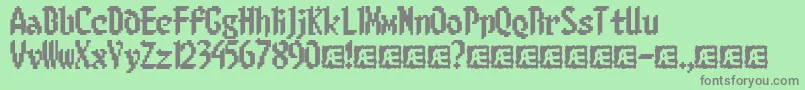 8BitLimit Font – Gray Fonts on Green Background