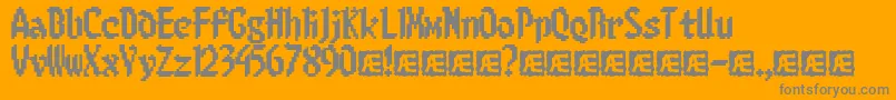 8BitLimit-Schriftart – Graue Schriften auf orangefarbenem Hintergrund