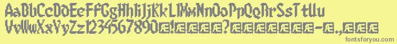 8BitLimit Font – Gray Fonts on Yellow Background