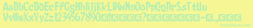 8BitLimit Font – Green Fonts on Yellow Background