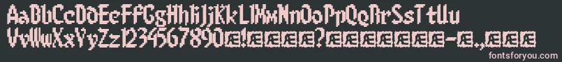 8BitLimit Font – Pink Fonts on Black Background