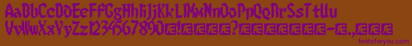 8BitLimit-Schriftart – Violette Schriften auf braunem Hintergrund