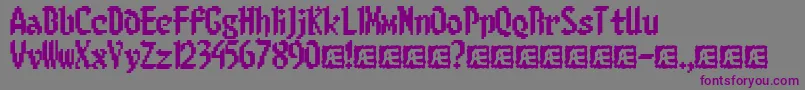 8BitLimit Font – Purple Fonts on Gray Background