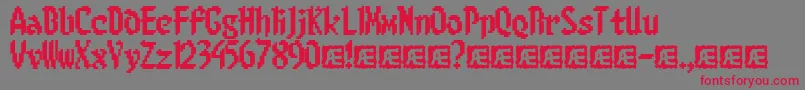 8BitLimit Font – Red Fonts on Gray Background