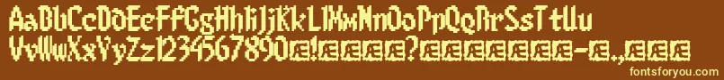 8BitLimit Font – Yellow Fonts on Brown Background