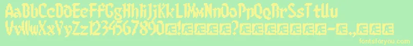 8BitLimit Font – Yellow Fonts on Green Background