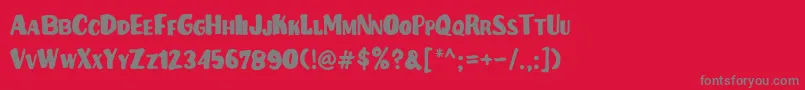 KanoverFree-Schriftart – Graue Schriften auf rotem Hintergrund