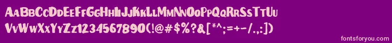 KanoverFree-fontti – vaaleanpunaiset fontit violetilla taustalla