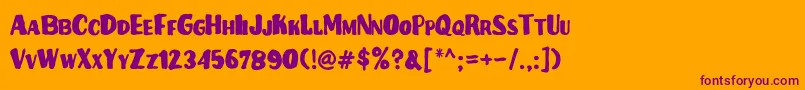 KanoverFree Font – Purple Fonts on Orange Background