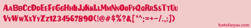 KanoverFree Font – Red Fonts on Pink Background