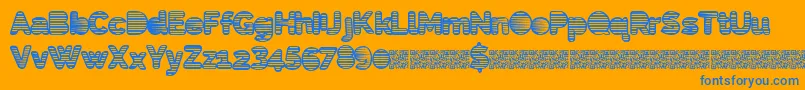 Eightiesshades Font – Blue Fonts on Orange Background