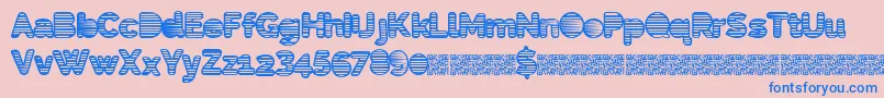 Eightiesshades Font – Blue Fonts on Pink Background