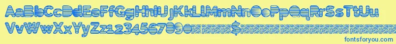 Eightiesshades Font – Blue Fonts on Yellow Background