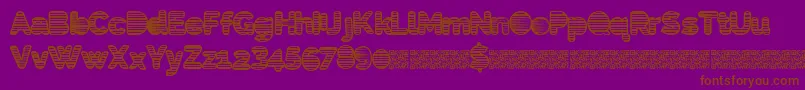 Eightiesshades Font – Brown Fonts on Purple Background
