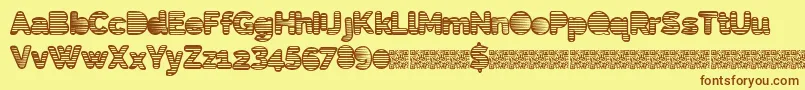Eightiesshades Font – Brown Fonts on Yellow Background