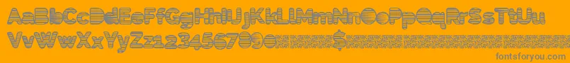 Eightiesshades-Schriftart – Graue Schriften auf orangefarbenem Hintergrund