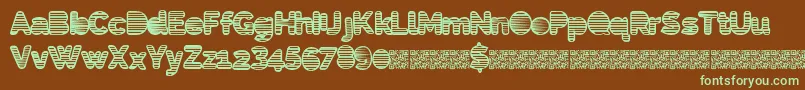 Eightiesshades Font – Green Fonts on Brown Background