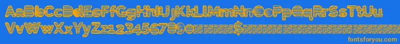 Eightiesshades Font – Orange Fonts on Blue Background