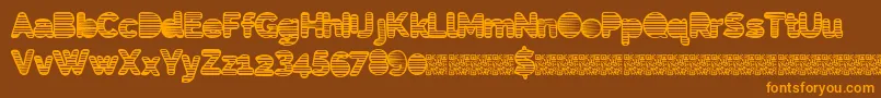 Eightiesshades Font – Orange Fonts on Brown Background