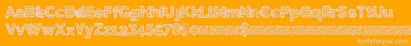 Eightiesshades Font – Pink Fonts on Orange Background