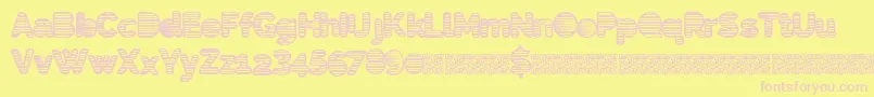 Police Eightiesshades – polices roses sur fond jaune