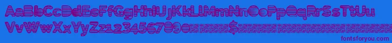 Eightiesshades-Schriftart – Violette Schriften auf blauem Hintergrund