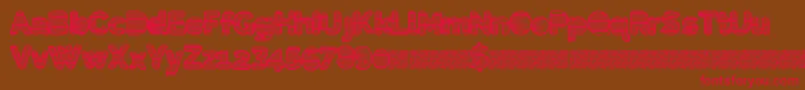 Eightiesshades Font – Red Fonts on Brown Background
