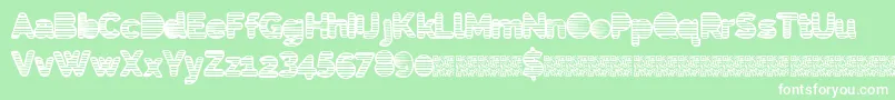 Eightiesshades-Schriftart – Weiße Schriften auf grünem Hintergrund