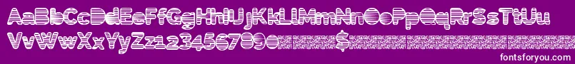 Eightiesshades-Schriftart – Weiße Schriften auf violettem Hintergrund