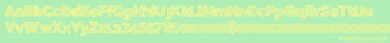 Шрифт Eightiesshades – жёлтые шрифты на зелёном фоне