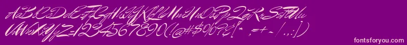 MrBenedict Font – Pink Fonts on Purple Background