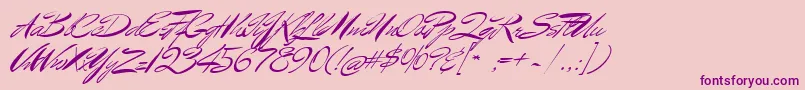 MrBenedict Font – Purple Fonts on Pink Background